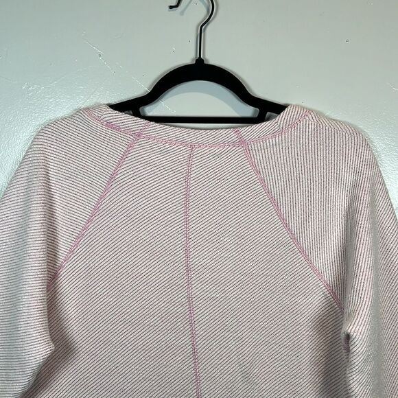 Soft Surroundings Striped Pink Cotton Shirt Size XL 2FW06 - Picture 8 of 10